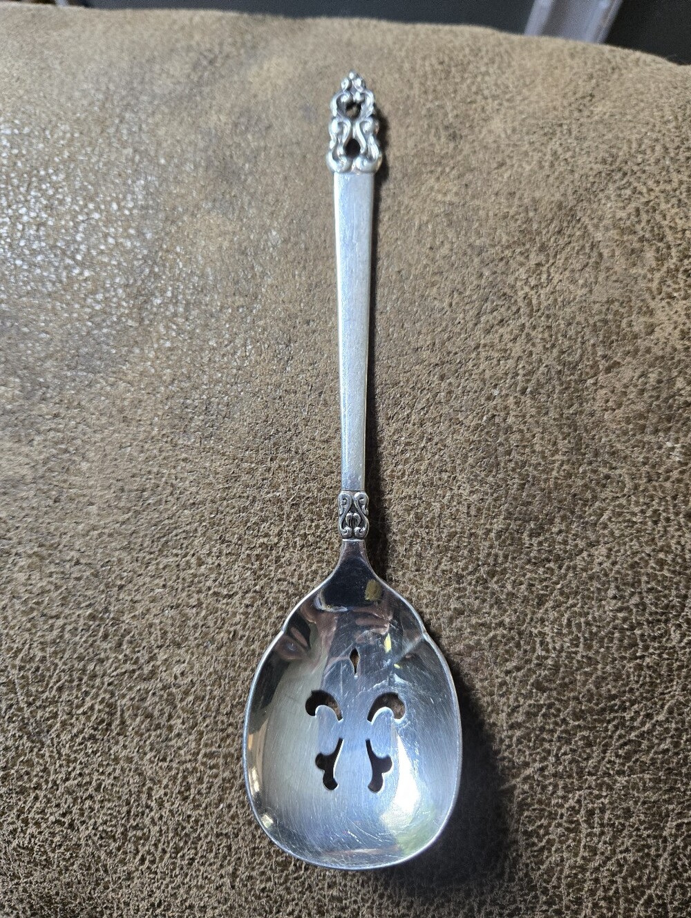 1847 Rogers Bros. King Fredrick-Royal Empress Silver-plated Sugar Shaker Spoon